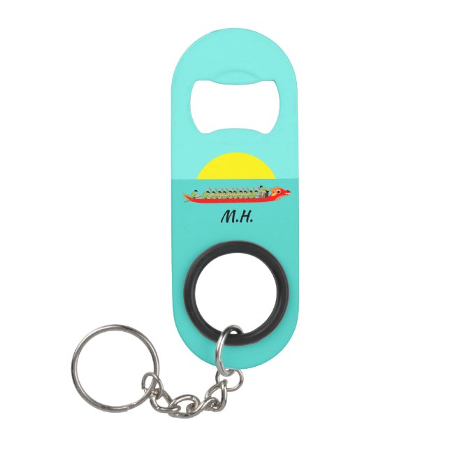 Abrebotellas De Llavero Carreras del barco Dragon (Anverso)