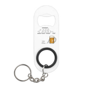 Abrebotellas De Llavero Cerveza divertida Workweek Evolution