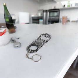 Abrebotellas De Llavero Círculos geométricos y cuadrados