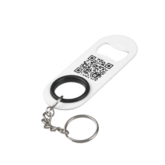 Abrebotellas De Llavero Código QR de negocio Logo Moderno (Ángulo trasero)