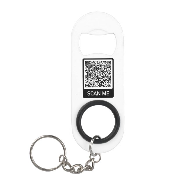 Abrebotellas De Llavero Código QR Escaneo mi diseño moderno personalizado (Anverso)