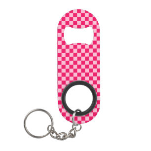 Abrebotellas De Llavero Combinación Rosa Clásico de Tablero de Damas por S