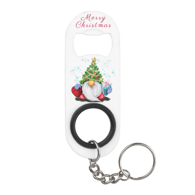 Abrebotellas De Llavero Cúpula con Gorra y regalo de árbol de Navidad (Reverso
)