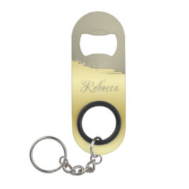 Abrebotellas De Llavero Decoración metalizado de oro de lujo en oro y plat