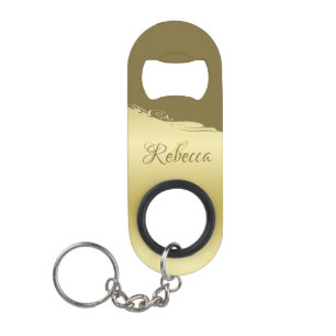 Abrebotellas De Llavero Decoración metalizado de oro de lujo sobre oro mil