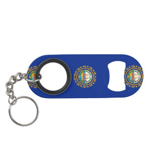 Abrebotellas De Llavero Diseño de la bandera del estado de New Hampshire