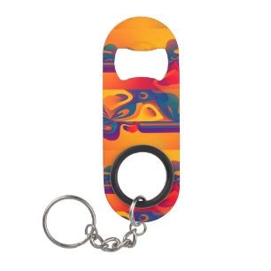 Abrebotellas De Llavero Diseño gráfico impecable - I rojo amarillo