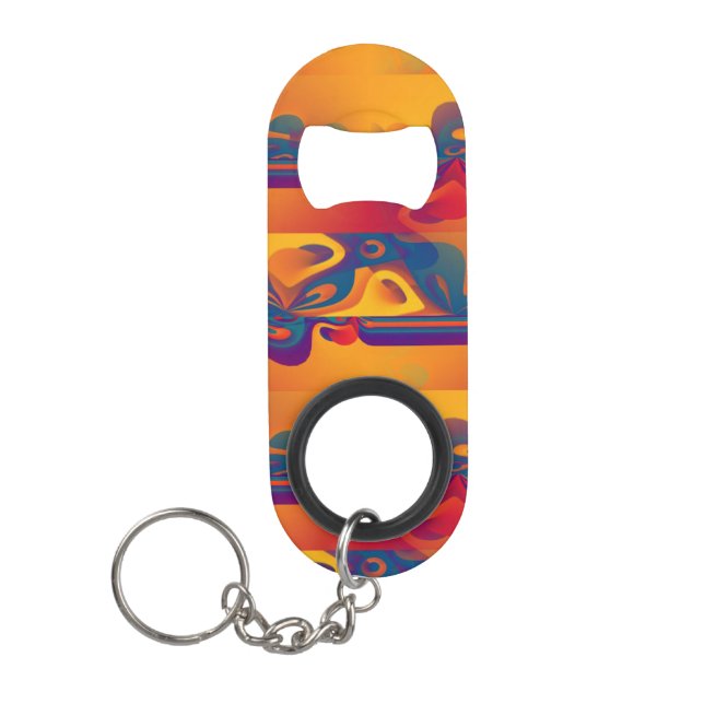 Abrebotellas De Llavero Diseño gráfico impecable - I rojo amarillo (Anverso)