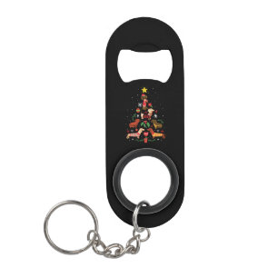 Abrebotellas De Llavero Divertido árbol de Navidad Dachshund