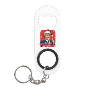Abrebotellas De Llavero Donald Trump Navidades Santa Claus Art