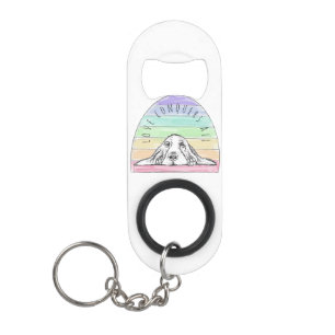 Abrebotellas De Llavero el amor conquista todo perro arcoíris basset hound