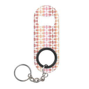 Abrebotellas De Llavero El ikat rojo geométrico raya el modelo