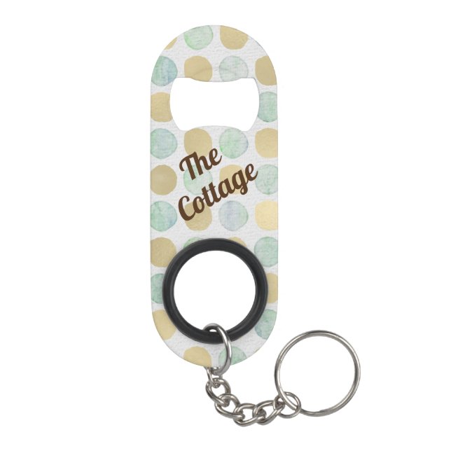 Abrebotellas De Llavero Elegante Blue Dots Vacation Rental Beach House (Reverso
)