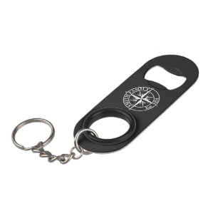 Abrebotellas De Llavero Emblema personalizable de monograma de estrella de