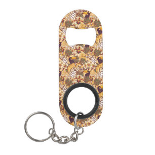 Abrebotellas De Llavero Estampado de flores tropical con el tigre