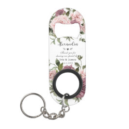 Abrebotellas De Llavero Favor de Boda Floral Rubor de Rosa Canela