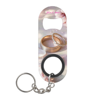 Abrebotellas De Llavero Flor de Cerezo, Sakura y Anillos de Boda #2