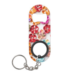 Abrebotellas De Llavero Flores de tela de coser hechas a mano de primavera