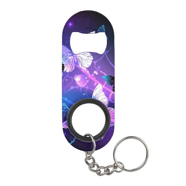 Abrebotellas De Llavero Fondo con mariposas nocturnas (Reverso
)