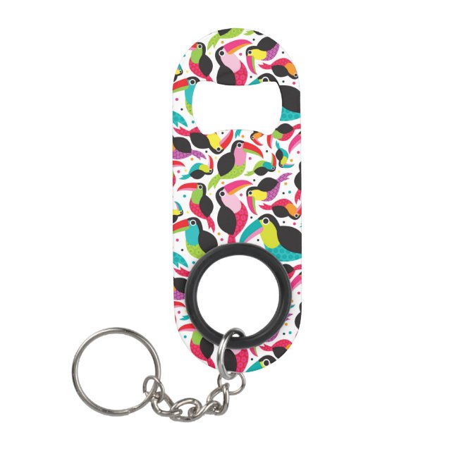 Abrebotellas De Llavero fondo toucan exótico del pájaro del Brasil (Anverso)