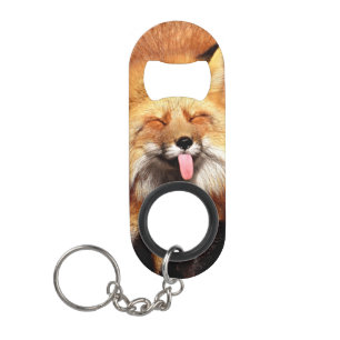 Abrebotellas De Llavero Fox Sticking It's Tongue Out