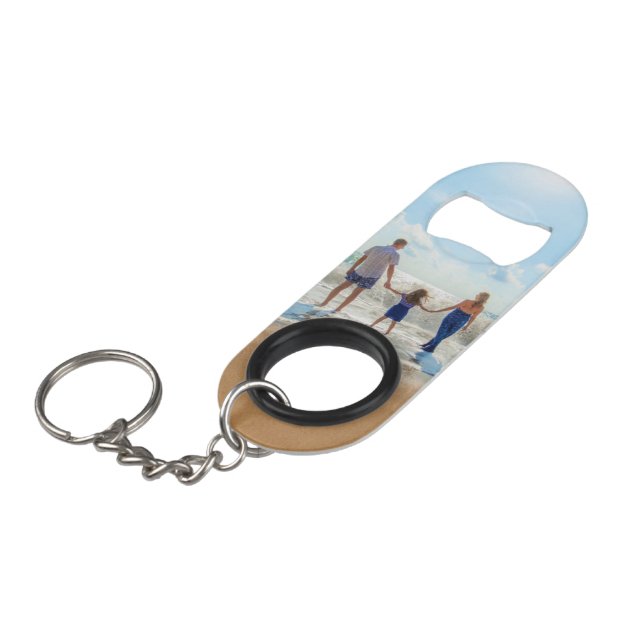 Abrebotellas De Llavero Frasco de Keychain fotográfico personalizado abre  (Ángulo frontal)