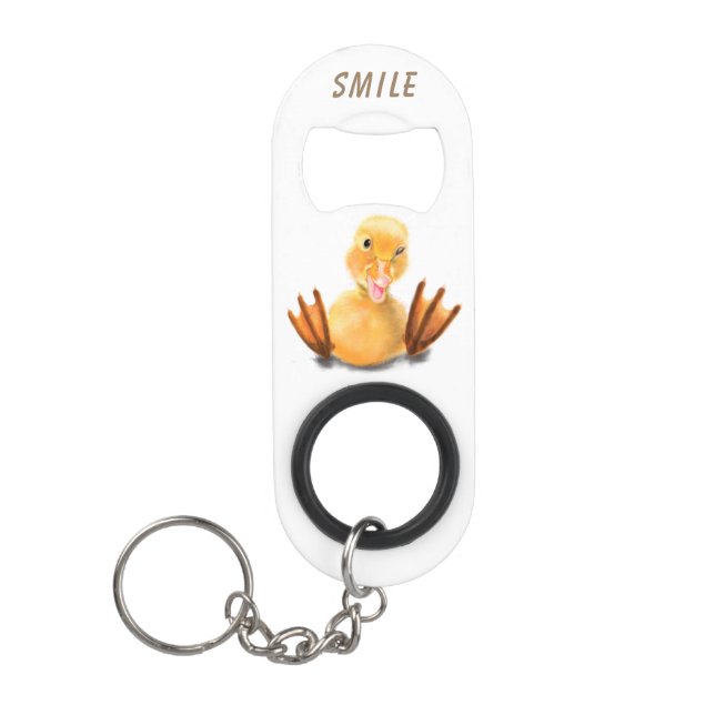 Abrebotellas De Llavero Funny Duck Bottle Opener Keychain - Texto Personal (Anverso)