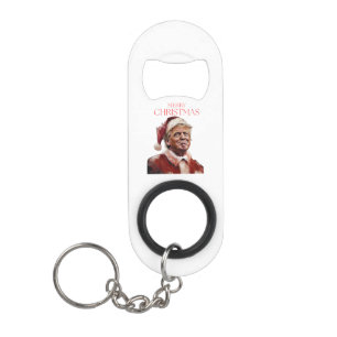 Abrebotellas De Llavero Funny tarjeta de Navidades de Trump Santa Claus