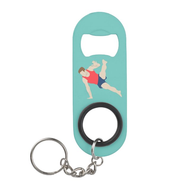 Abrebotellas De Llavero Gimnasta masculino (Anverso)