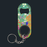 Abrebotellas De Llavero Gustav Klimt Flower Garden<br><div class="desc">Apertura de botellas Keychain con el jardín de flores de pintura al óleo de Gustav Klimt (1906). Un bonito jardín de flores moradas,  rojas,  blancas,  azules y naranjas. Un gran regalo para los amantes del arte Art Nouveau y austriaco.</div>