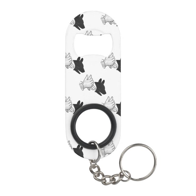 Abrebotellas De Llavero Hand Silhouette Dog (Reverso
)