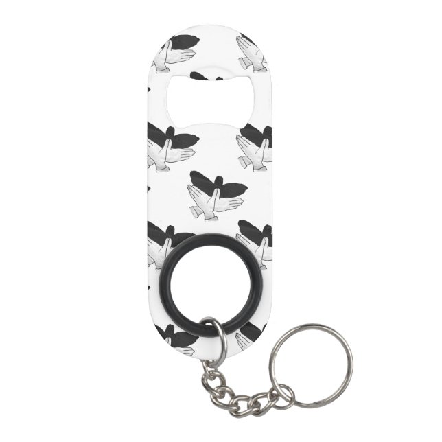 Abrebotellas De Llavero Hand Silhouette Eagle (Reverso
)