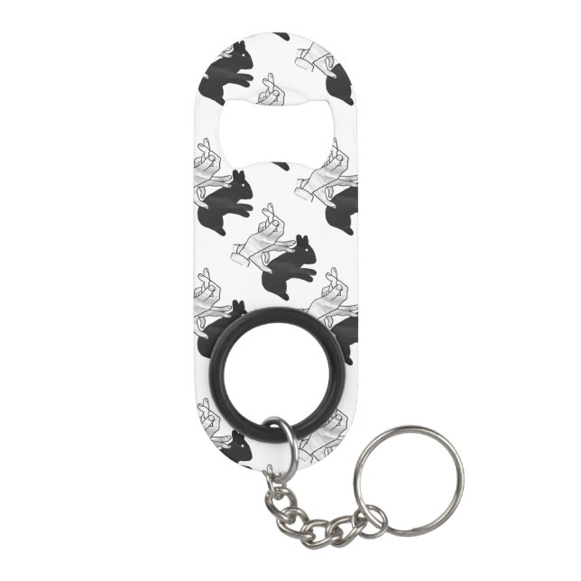 Abrebotellas De Llavero Hand Silhouette Rabbit (Reverso
)