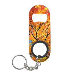 Abrebotellas De Llavero hojas naranjas