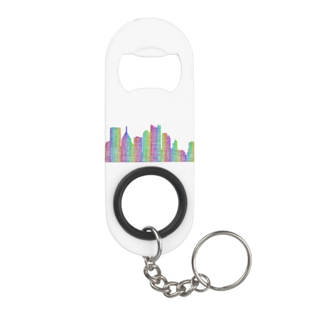 Abrebotellas De Llavero Horizonte de la ciudad de Pittsburgh (Reverso
)