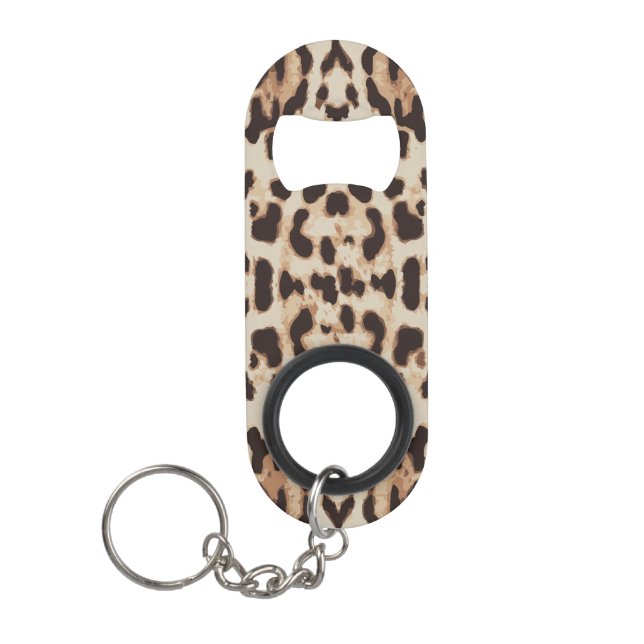 Abrebotellas De Llavero Impresión de leopardo (Anverso)