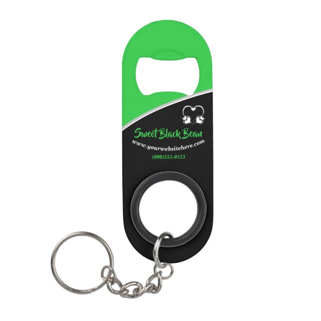 Abrebotellas De Llavero Keychain de negocios promocional de Sweet Green Be (Anverso)