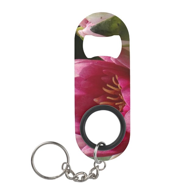 Abrebotellas De Llavero Lirio rosa (Anverso)