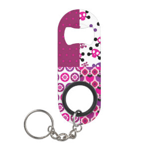 Abrebotellas De Llavero Lunar retro del cráneo de la flor