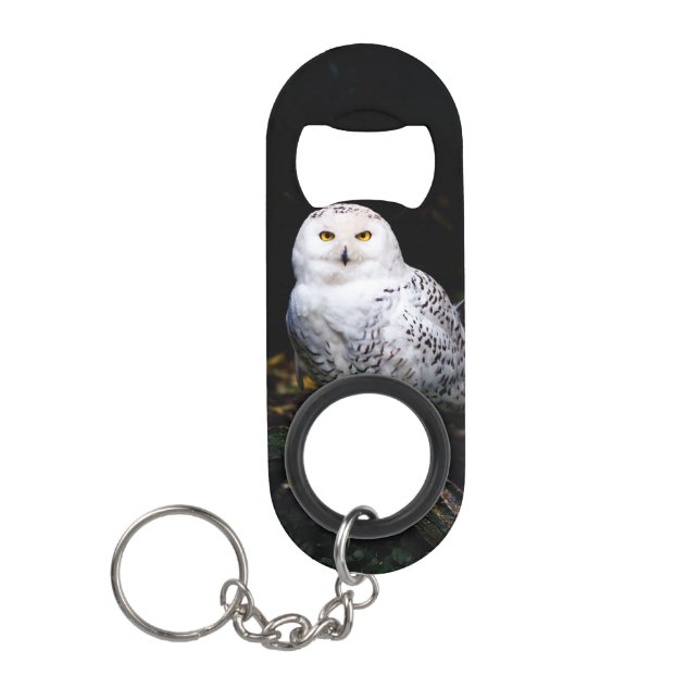 Abrebotellas De Llavero Majestuoso búho de invierno (Anverso)
