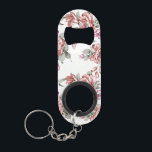 Abrebotellas De Llavero Moda de época Shabby Girly Flowers<br><div class="desc">Un diseño floral de estilo vintage con fondo blanco.Un diseño elegante y sofisticado. La perfecta idea de regalo romántico.</div>