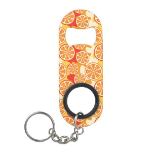 Abrebotellas De Llavero Modelo anaranjado retro de la fruta cítrica