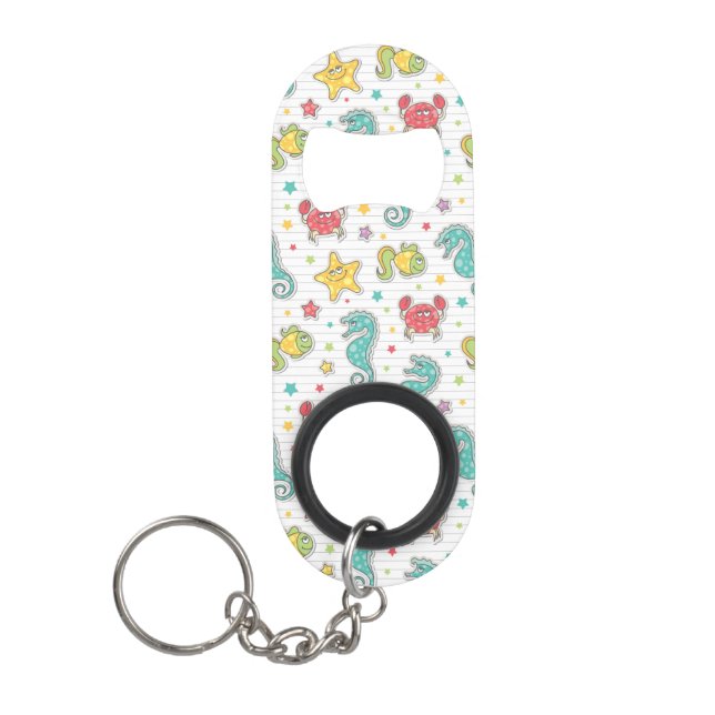 Abrebotellas De Llavero modelo de las criaturas del mar (Anverso)