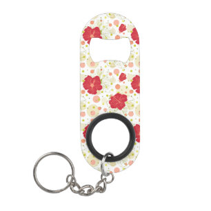 Abrebotellas De Llavero Modelo dibujado mano del hibisco