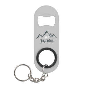 Abrebotellas De Llavero Monograma personalizable de la gama de montañas di