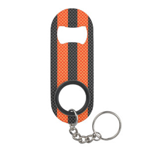 Abrebotellas De Llavero Naranja deportivo Stripes Decoración estilo fibra