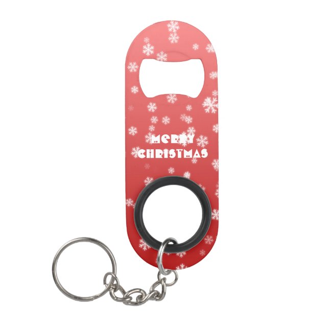 Abrebotellas De Llavero Navidades Snowflakes (Anverso)