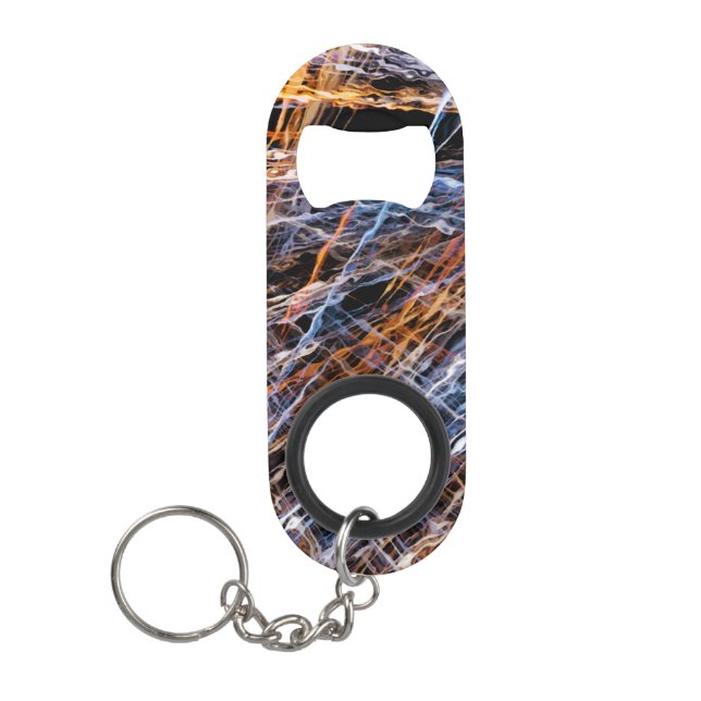 Abrebotellas De Llavero Oro y interrupción azul (Anverso)