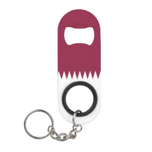 Abrebotellas De Llavero Patriótico de Bandera Nacional de Qatar