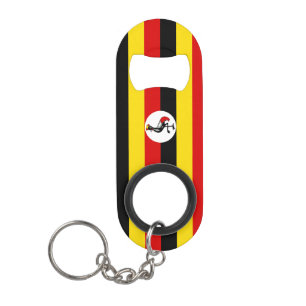 Abrebotellas De Llavero Patriótico de Bandera Nacional de Uganda